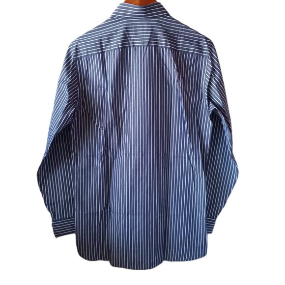 Ben Sherman Men's Button Up Shirt Indigo Blue/White Long Sleeve Striped Size M - Picture 9 of 9
